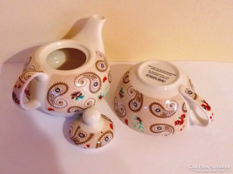 Gilde porcelain practical art deco pattern tea set