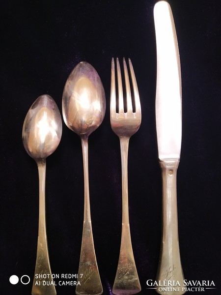 Silver (800 diana) English cutlery set (4pcs.)