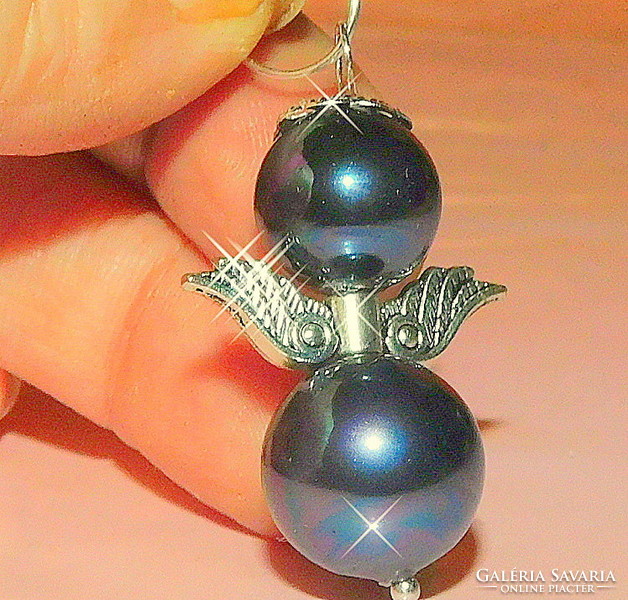 Peacock shades shell pearl pearl halo angel pendant