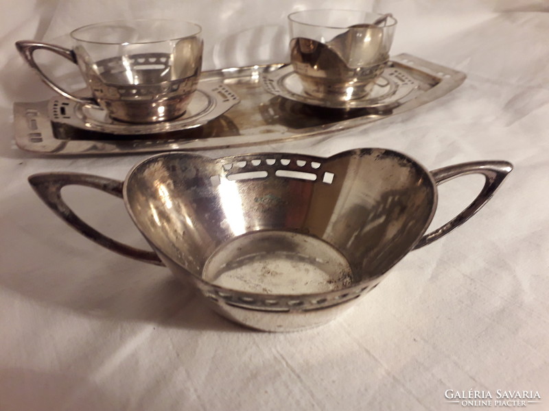 Rare antique hans ofner / josef hoffman argentor vienna coffee tea set 1905 vienna
