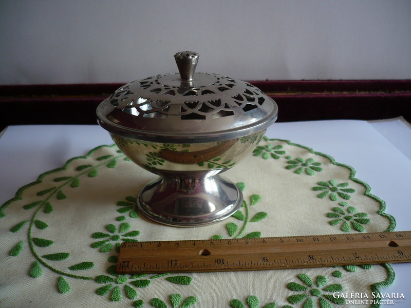 Metal container, candy holder + ashtray bowl