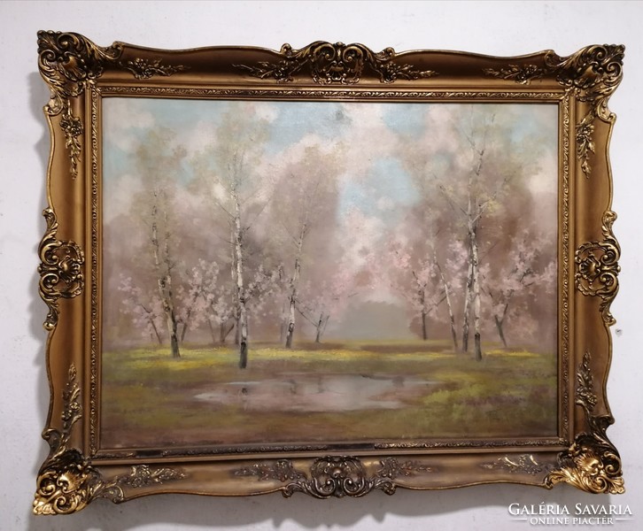 László Kézdi kovács (1864-1942) landscape c.Oil painting 120x90 cm
