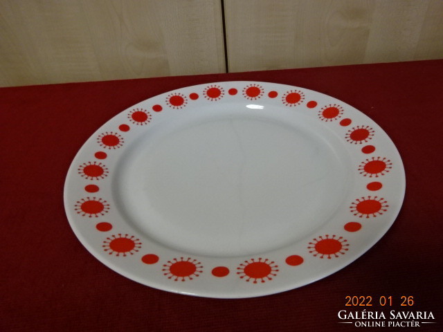 Lowland porcelain flat plate with sun pattern. He has! Jókai.