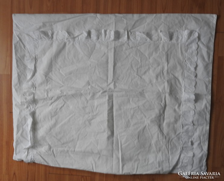 Antique white lacy pillowcase