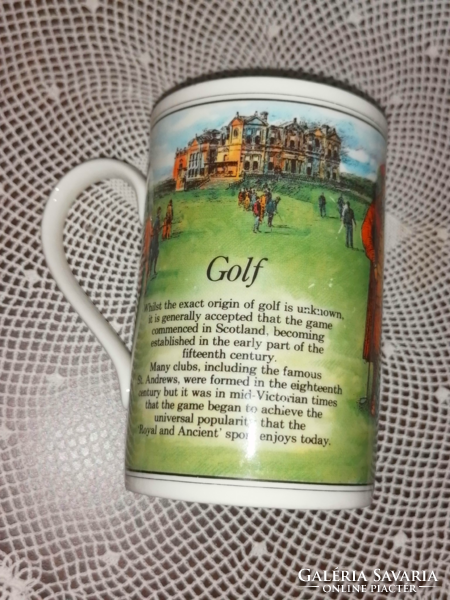 English golf mug