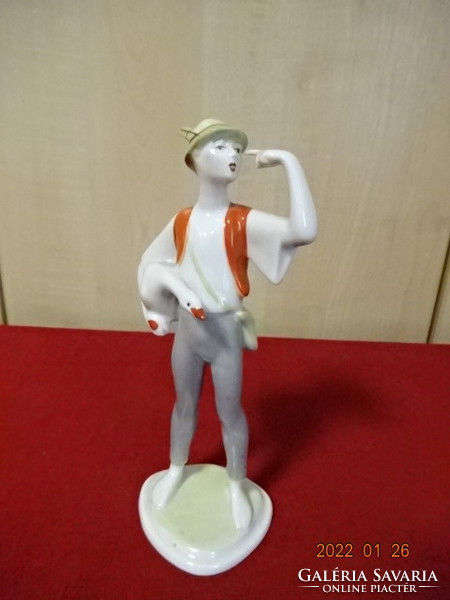 Hollóházi porcelán figura, Ludas Matyi, magassága 17,5 cm. Vanneki! Jókai.