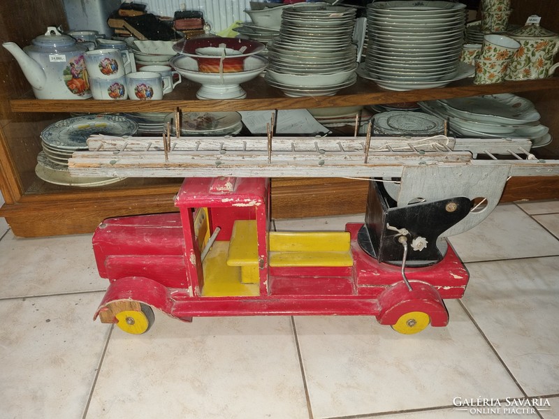 Old wooden fire truck