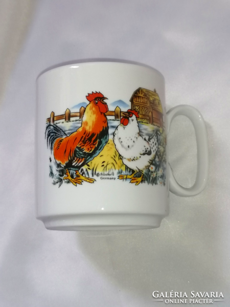 Porcelain mug and hen mug