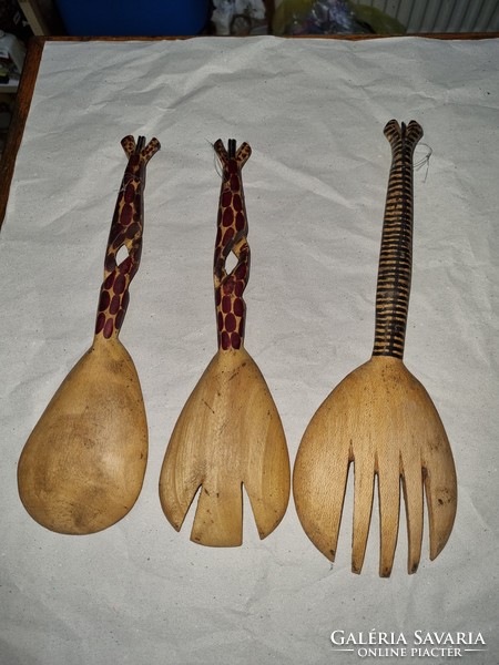 3Db African wooden spoon