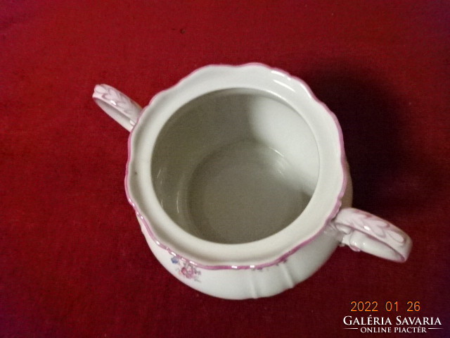 Zsolnay porcelain sugar bowl, antique, shield sealed. He has! Jókai.