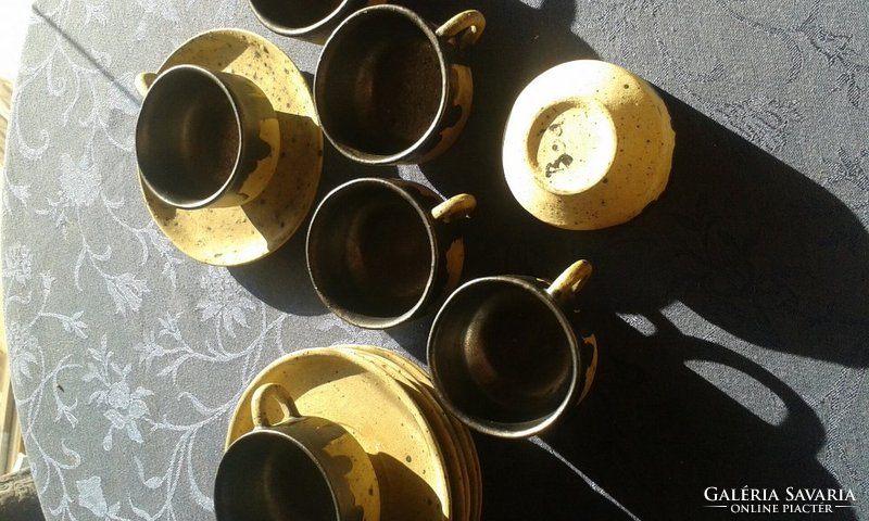 Bod Éva keramikus kávéskészlete, tökéletes állapotban