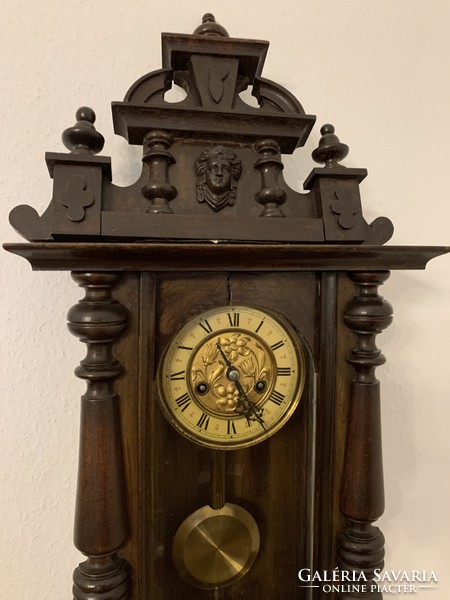 Wall clock with wooden case