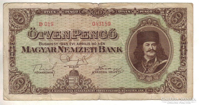 Ötven 50 pengő 1945