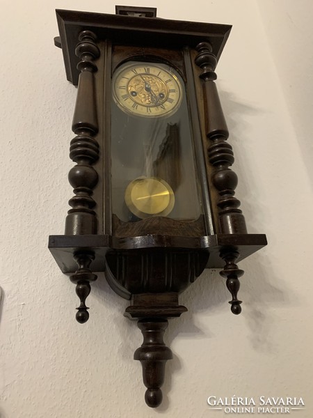 Wall clock with wooden case