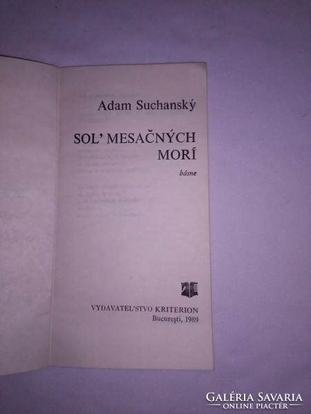 Adam Suchansky dedikált könyve - 1989