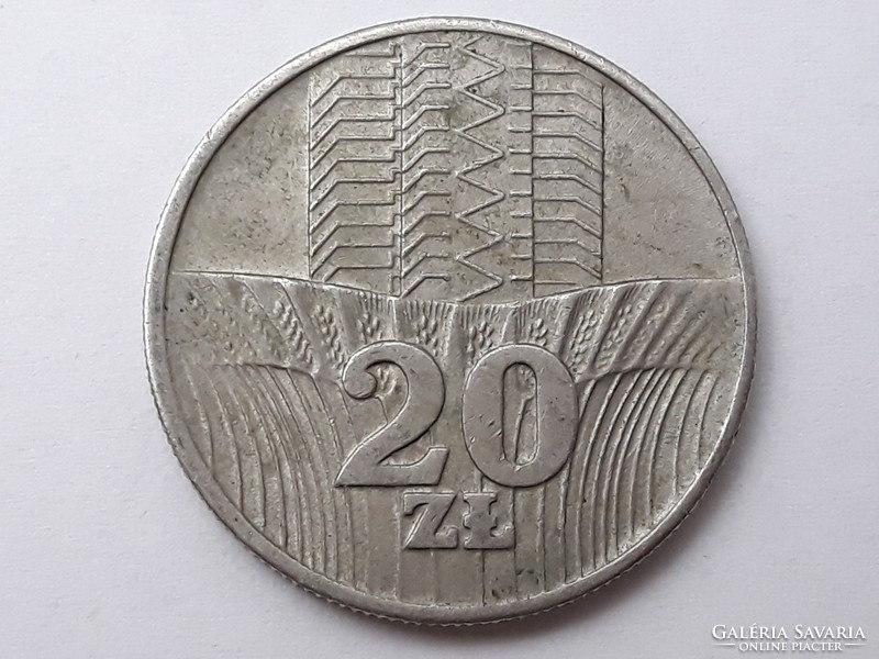 Lengyelország 20 Zloty 1976 érme - Lengyel 20 ZL 1976 külföldi pénzérme
