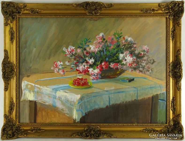 1H294 Perczell jelzéssel : Asztali virágcsendélet 1972