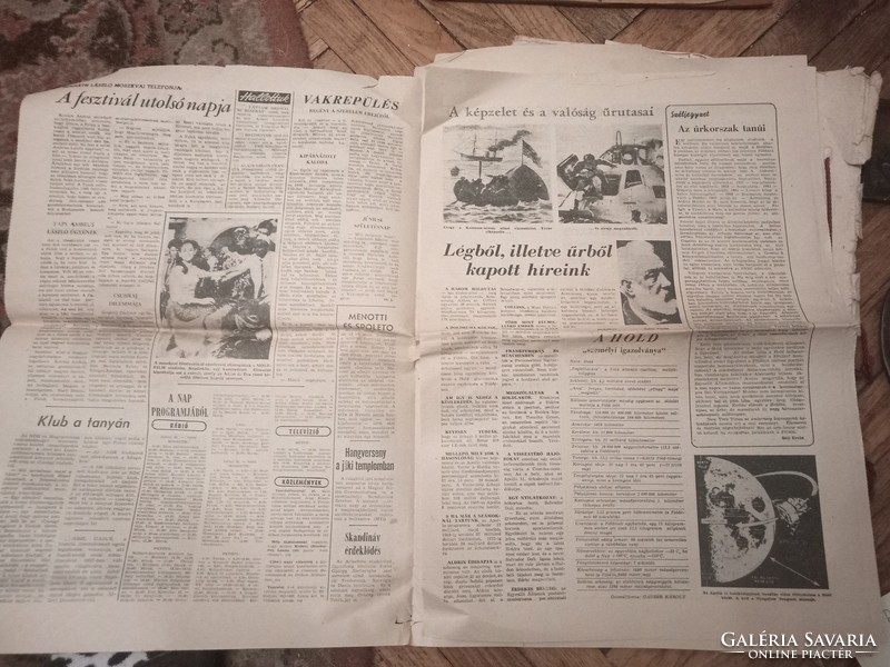 Esti Hírlap a holdra szállásról 1969. július 21.