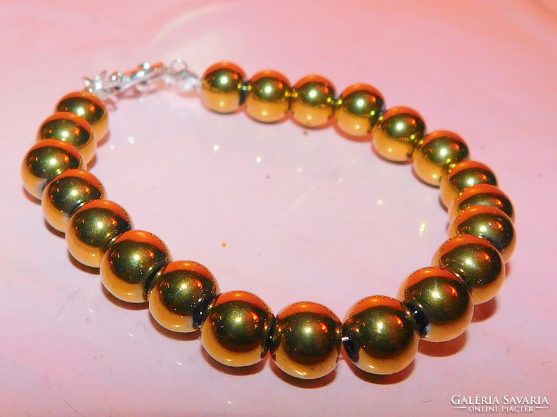 Old gold shiny shell pearl pearl bracelet