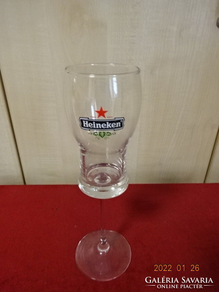 Beer glass with stem. Heineken advertising, height 26 cm. He has! Jókai.