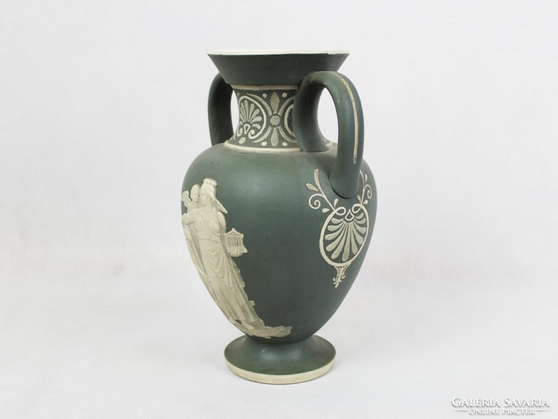 Greek patterned vase with ears