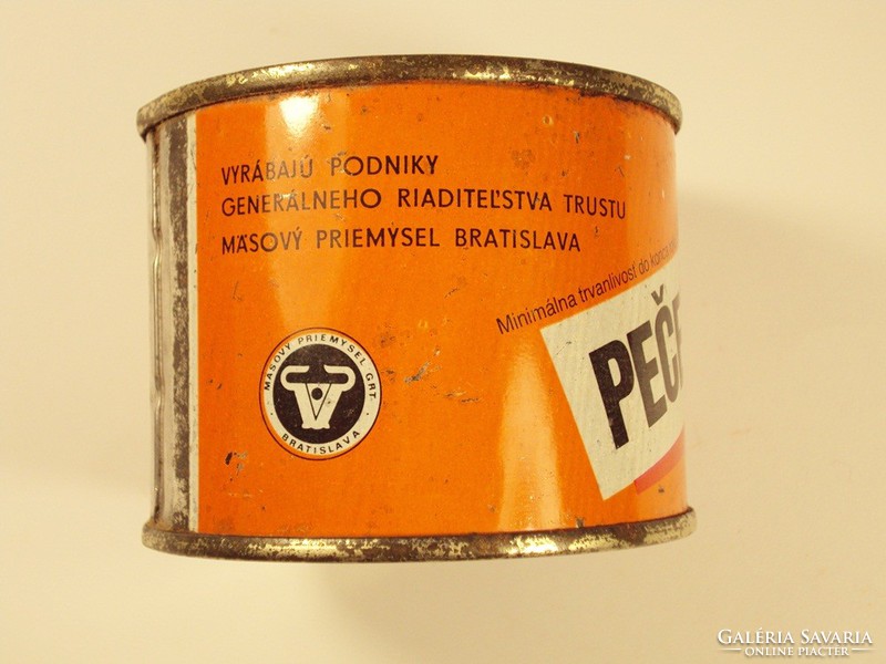 Retro konzerv doboz konzervdoboz - Pecenová pastéta - Pecsenye pástétom - csehszlovák - 1980-as évek