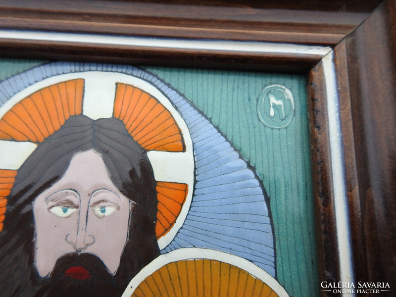 Jézus Madonnával - tűzzománc falikép