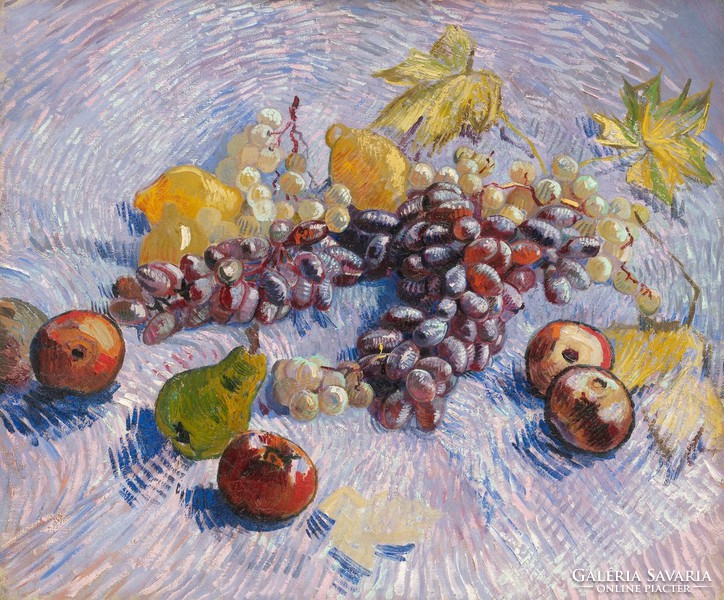 Vincent has gogh - grapes, pears, lemons, apples - reprint
