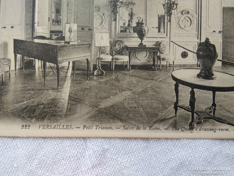 Antique French photo / postcard interior of Versailles castle, interior circa 1910