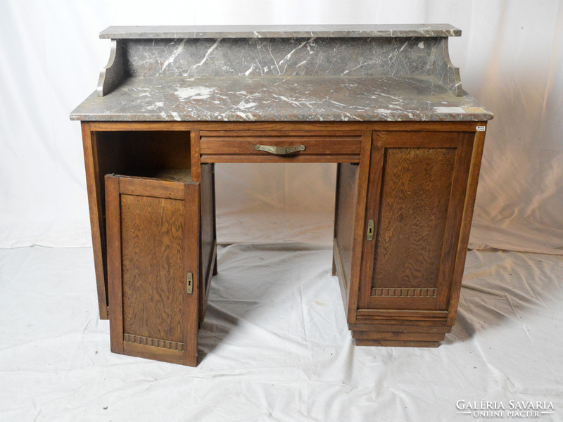 Antique art-deco table with marble top