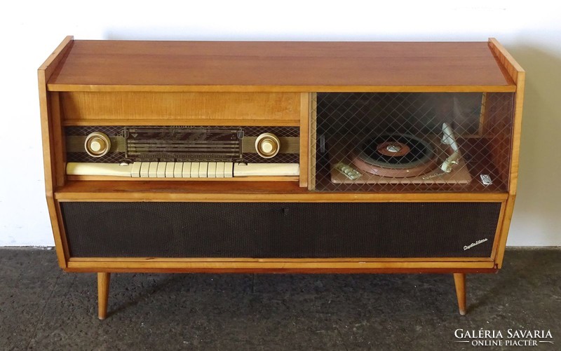 1H330 mid century songbird - cristaltone retro music box 78 x 40 x 122 cm