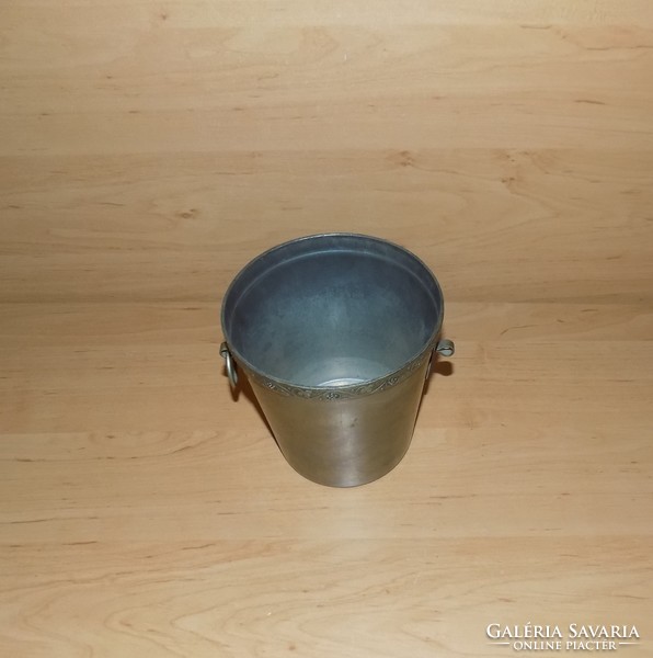 Old metal ice cube ice bucket (23 / d)