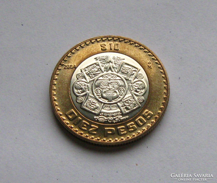 Mexico - 10 pesos - 2004 - Aztec sunstone
