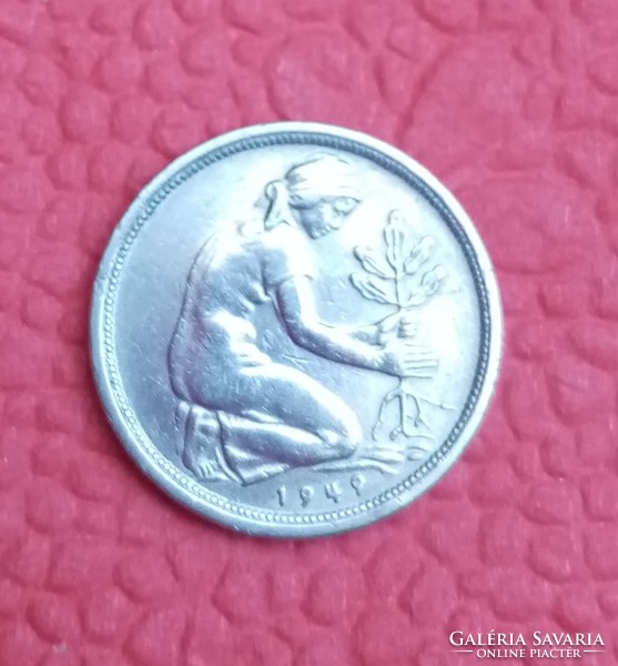 Nagyon ritka német 50 pfennig 1949-ből