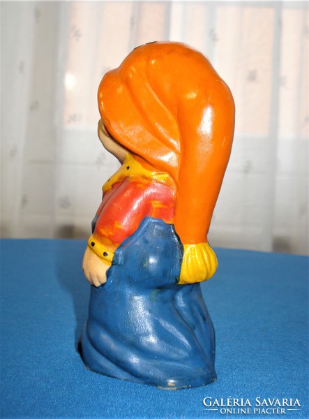 Retro, colorfully painted rubber dwarf (wald disney - 