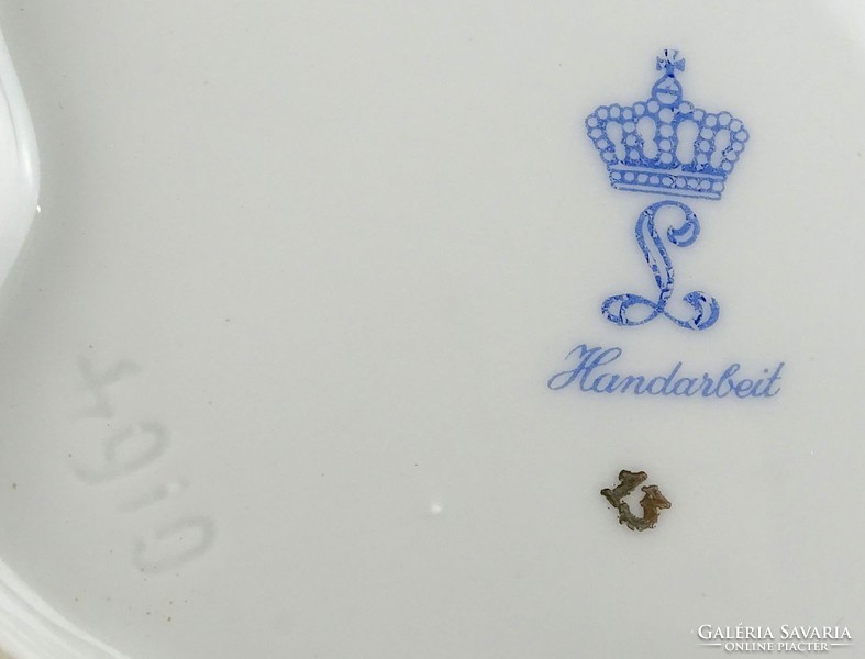 1H426 old oscar schlegelmilch porcelain serving bowl 19 cm