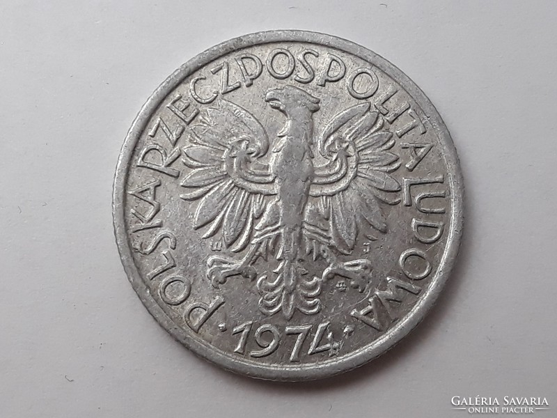 Poland 2 zloty 1974 coin - Polish 2 zl 1974 foreign coin