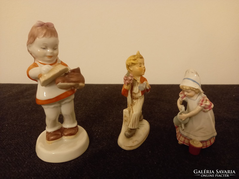 3 Porcelain figurine, Viennese porcelain manufactory, royal dux chechoslovakia