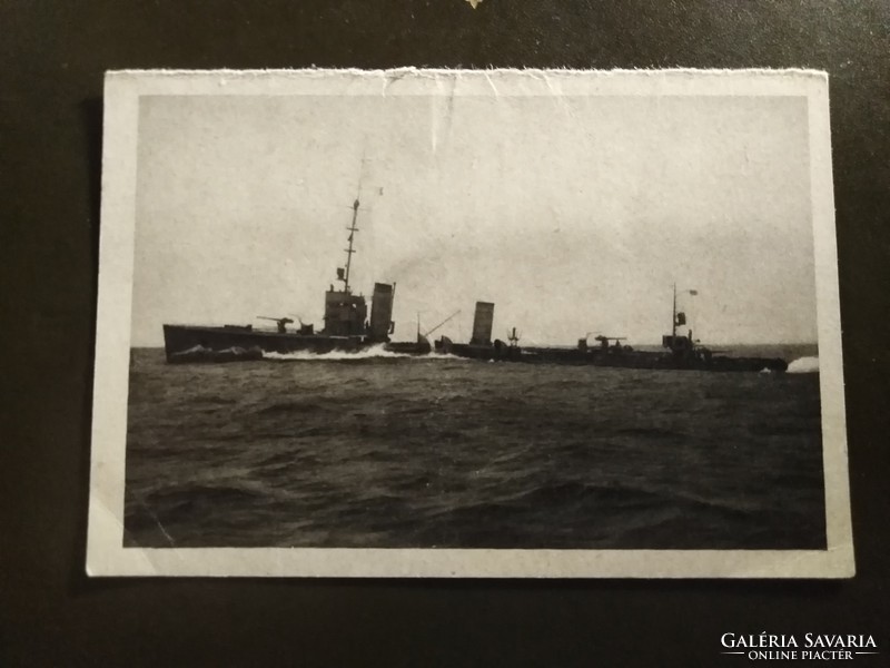Warship torpedo boat - German postcard 1933-34