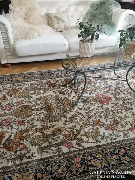 Gépi perzsa szőnyeg, egzotikus madarakkal 285 x 185 cm