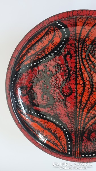 Decorative handicraft ceramic wall bowl, wall decoration