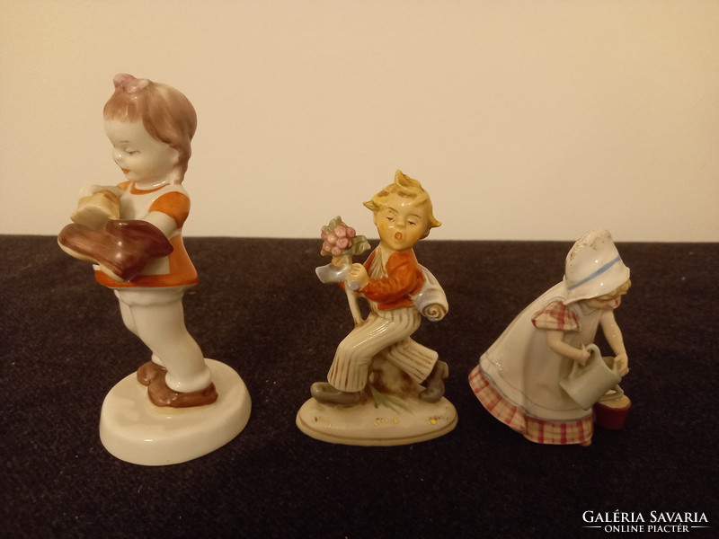3 Porcelain figurine, Viennese porcelain manufactory, royal dux chechoslovakia