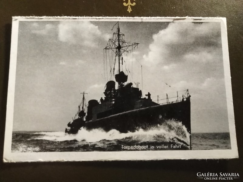 Hadihajó Torpedoboot - német képeslap II. vh.