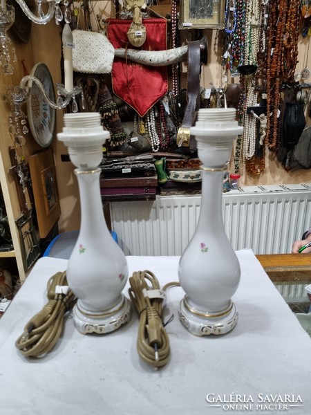 2 pieces of Herend porcelain table lamp