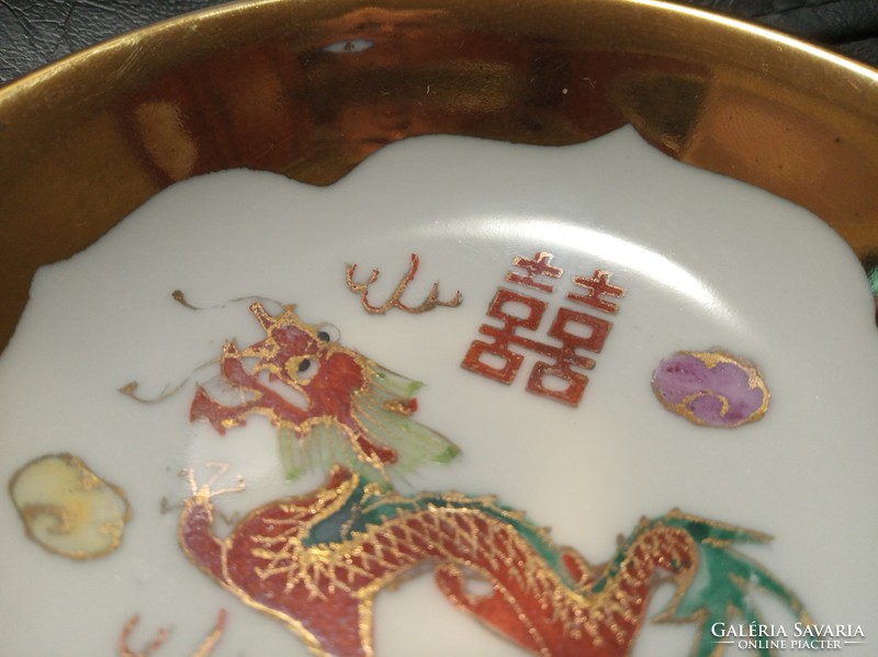 Kínai, sárkány mintás porcelán tálka-szett