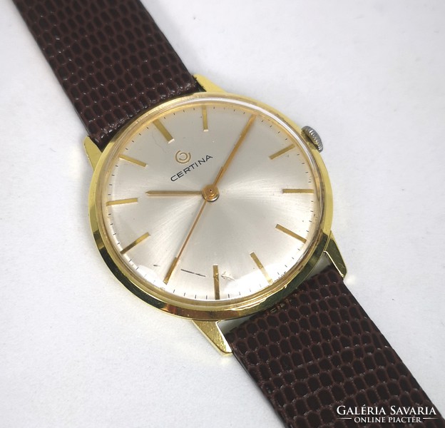 Certina öltönyóra az 1960-as évekből!Szerkezete szervizelve,Tiktakwatch szervizkártyával,garanciával