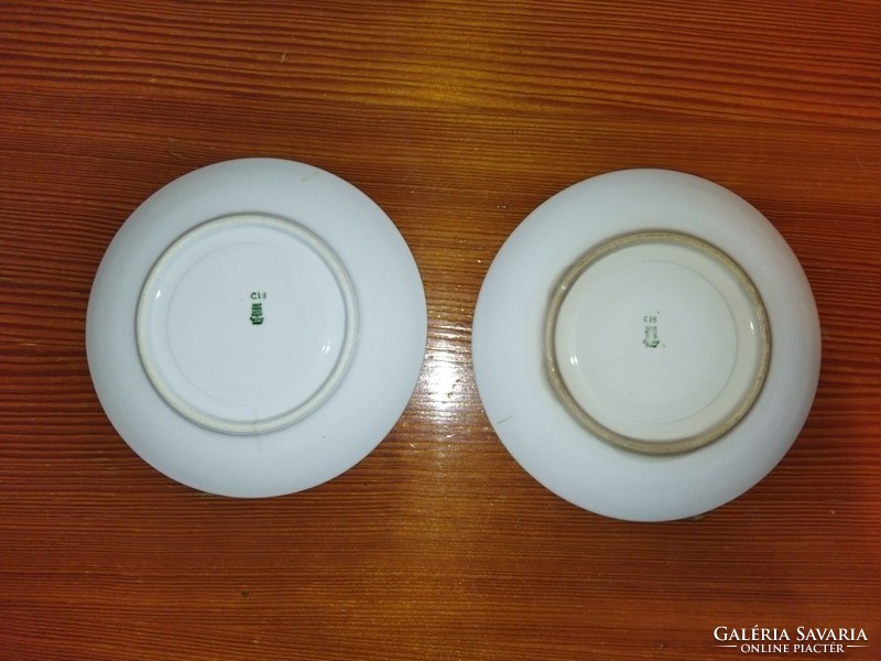 2 pcs. Zsolnay white plate bottom