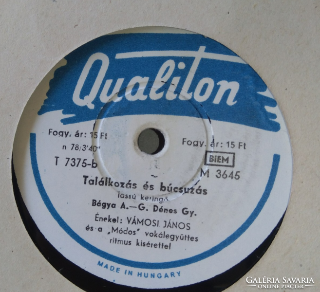 9 db  bakelit lemez ( Qualiton és Suprapfon ) kemény fedelű albumban , 1957, 1958. stb