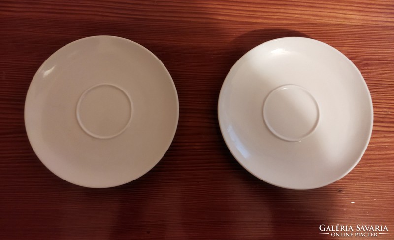2 pcs. Zsolnay white plate bottom