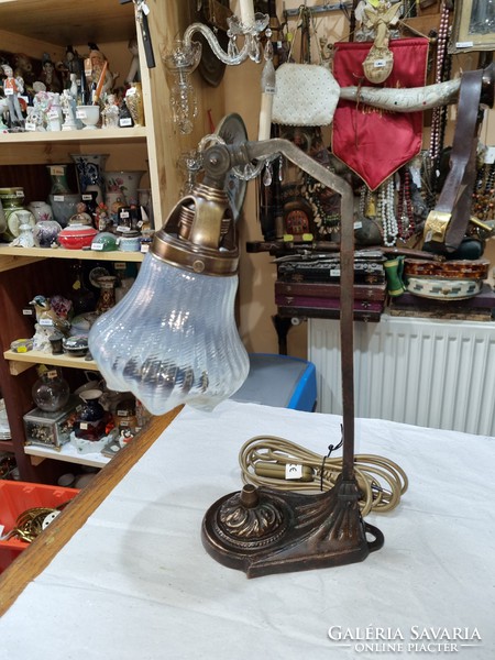 Old renovated copper table lamp